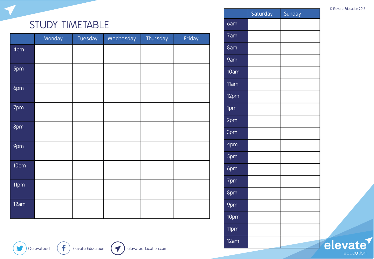 study timetable maker